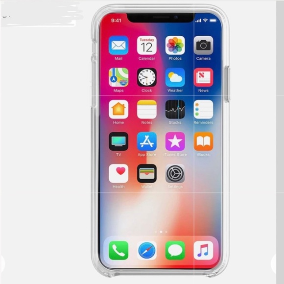 Vera Bradley Transparent Glitter Flurry IPhone Case w/Rhinestone Ring X/XS - Picture 5 of 9